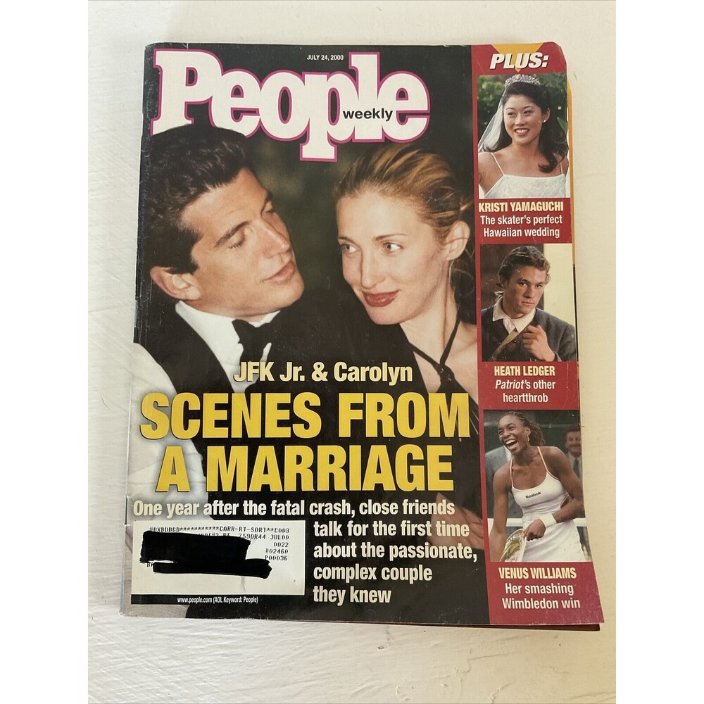 VTG People Magazine July 24 2000 John F Kennedy Jr Heath Ledger Venus Williams
